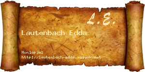 Lautenbach Edda névjegykártya